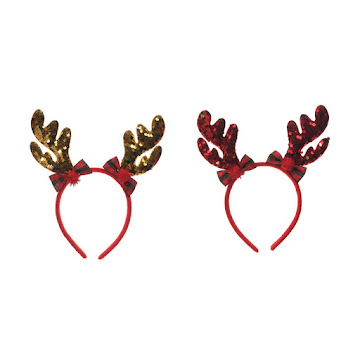 Balaca Navideña Surtida Reno Con Brillos x 1 und  