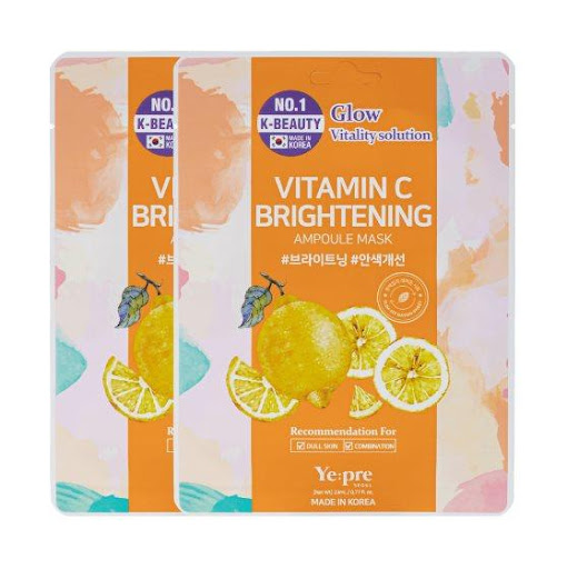 Mascarilla de Velo Iluminadora e Hidratante con Vitamina C  23 Ml x 4 Und Yepre Sachet x 2 Und undefined