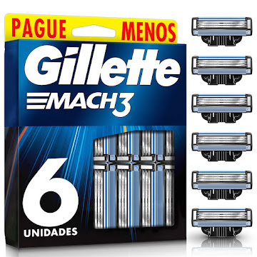 Repuestos para cuchilla de Afeitar GILLETTE Mach 3 con 3 Hojas Caja x 6 und  