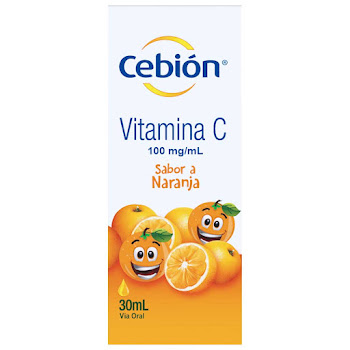 **Cebión 100Mg/Ml. Naranja Gotas Frasco x30Ml. Merck Ácido Ascórbico      