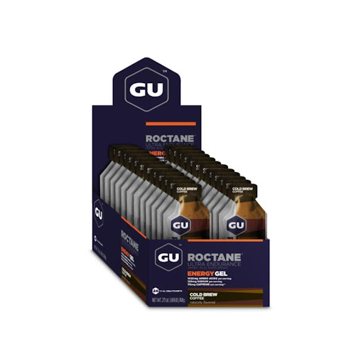 Gel Roctane. Sabor Café Frío con Cafeína 70mg. Caja x 24 unidades GU Caja x 24 x 24 Sabor: Café frío con cafeína

Características:

Doble energía: Fructosa y Maltodextrina

Aminoácidos: 1.425 mg

Calorías: 100

Sodio: 125 mg

Cafeína: 70 mg