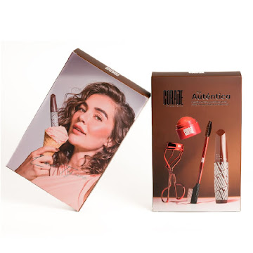 Kit Autentica Coraje Pestañina Moccafé + BlushGloss Melosa + Encrespador y separador de pestañas Caja x 1 und  
