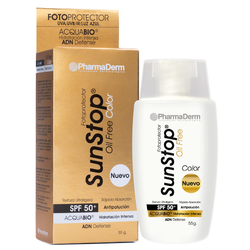 Protector Solar Sunstop Oil Free Color SPF 50+ x 55 gr