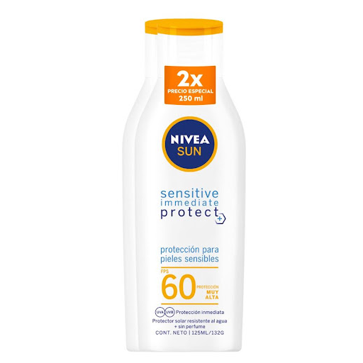 Protector Solar Nivea Sensitive FPS60 125 ml x 2 und