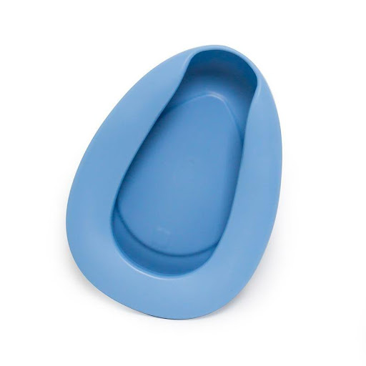 Pato Plástico Para Cama Blue Import RECOVERY  x 1 Pato coprológico fabricado en plástico, fácil de limpiar, resistente y de larga duración, diseñado para personas con alguna poca movilidad. Color Azul.