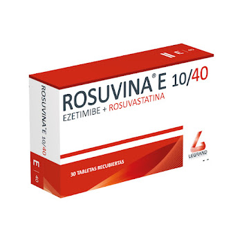 Rosuvina E Ezetimibe   10mg + Rosuvastatina 40mg Legrand Caja x 30 Tabletas  