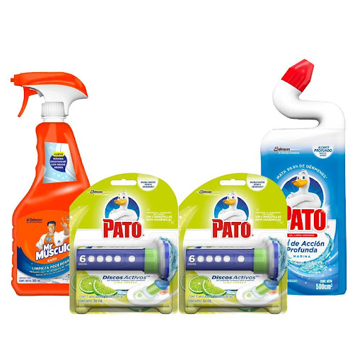 Pack Limpieza Profunda Baño Completo Mr Musculo + Pato Mr musculo Combo con 4 productos x 4 Limpiador para todas las superficies del baño, efectivo para remover restos de jabón, marcas de agua dura y suciedad difícil, a la vez que deja un agradable aroma a limpieza, ingredientes que penetran