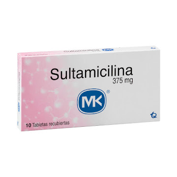 Sultamicilina MK 375mg Caja x 10 Tabletas  