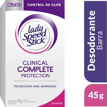 Desodorante Lady Speed Stick Clinical Protection Complete Powder X45G.   