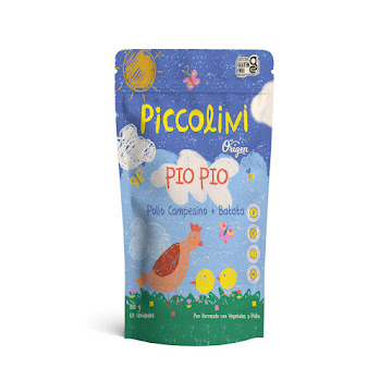 Pan Horneado Pio Pio   Piccolini para Niños Pollo y Batata x 200 gr  