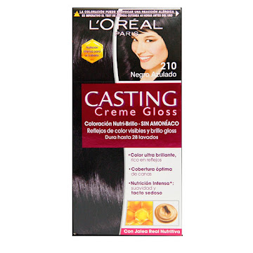 Kit Coloración Tinte L´Oreal Casting Creme Gloss Negro Azulado 210 x 250 gr  