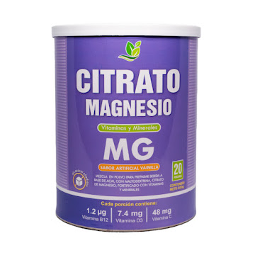 Citrato De Magnesio Collegen Vainilla Tarro x 400 gr  