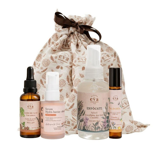 Kit Ritual de Montaña Consciente El Jardín de Eva combo x 1 Kit ideal para escapadas de clima frío. Ayuda a refrescar el ambiente, cuidar la hidratación de la piel y acompañar tu bienestar emocional con Splash Enfócate, Aceite de Cacay, Serum Hydra-Barrier y R