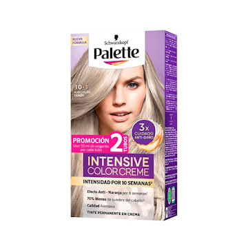 Tinte Palette Intensive Color Creme 10-1 Rubio Plata Cenizo Caja x 1 und  