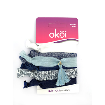 Elásticas Liga Para El Cabello Okoi x 6 und  