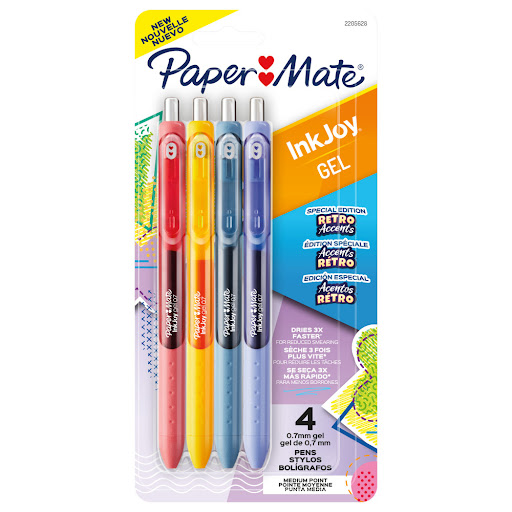 Boligrafo Papermate Inkjoy Gel Punta Media 0.7 mm Surtidos x 4 und