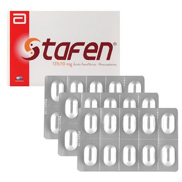 **Stafen 135/10mg Cáp. Caja x30cap. SYN Ácido Fenofibrico Rosuvastatina   