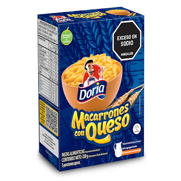 Pasta Doria Macarrones Con Queso x 210 gr  