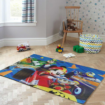 Solo Online Alfombra Mickey Carreras   Diseno 4 Horizontal 42 X 67 Cm 