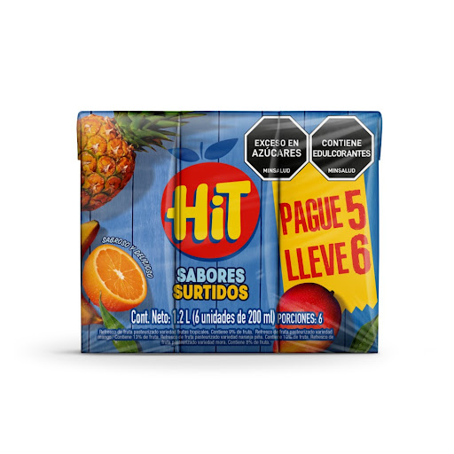 Jugo Hit Surtidos 200 ml x 6 und