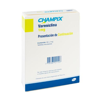 Champix Continuación 1Mg   Tabletas Caja X56Tab. Pfizer Vareniclina      
