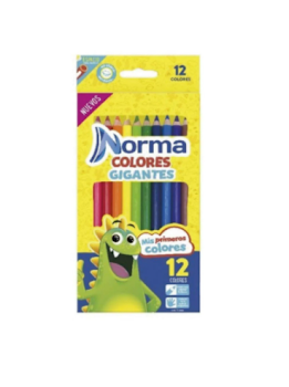 Colores Norma Gigantes Triangulares Caja x 12 und  