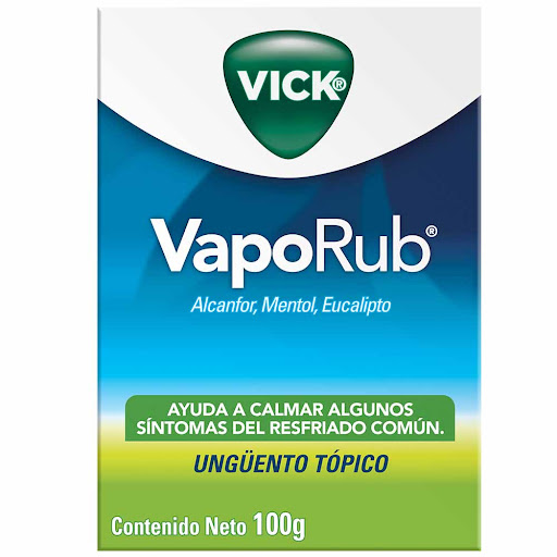 Vick VapoRub Alcanfor + Mentol + Aceite De Eucalipto 5,26g/2,82g/1,33g Ungüento Frasco x 100 gr