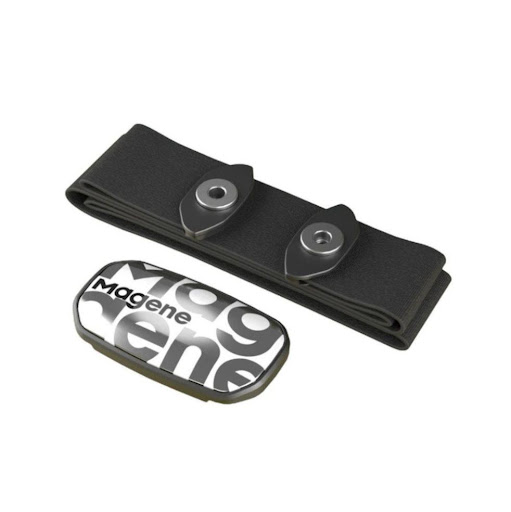 Banda de frecuencia cardíaca al pecho. Referencia H603 Magene Caja x 1 x und Sensor de frecuencia cardíaca de alta precisión diseñado para monitorear en tiempo real la frecuencia cardíaca durante actividades deportivas. Utiliza un circuito avanzado de procesamiento ECG, elimin