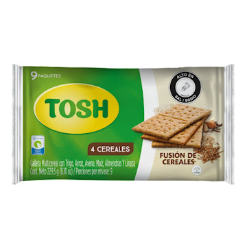 Galletas Tosh Fusión de   Cereales Paquete x 9 und  