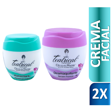 OFERTA CREMAS   TEATRICAL DESMAQUILLANTE X 200ML + HUMECTANTE X100GR 