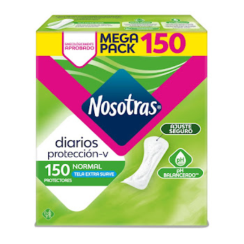 Protectores Diarios Nosotras Normal Caja x 150 und  