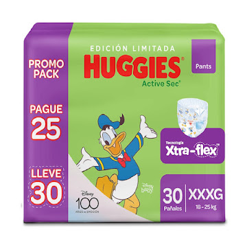 //Pañales Pants Huggies Active Sec Etapa 6/XXXG X 30 und  