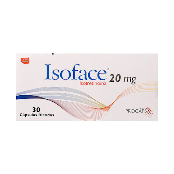 Isoface Isotretinoína 20 mg Procaps Caja x 30 Cápsulas  