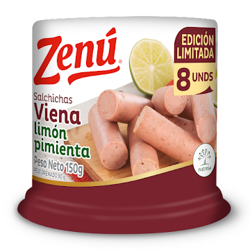 Salchicha Zenú Viena Limón Pimienta x 150 gr  