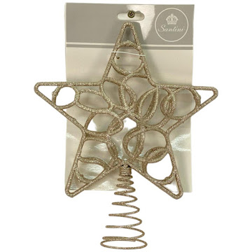 Adorno Para Árbol   Navideño Copa de Árbol Gold Champagne  23.5 x 19.5 x 6 cm 