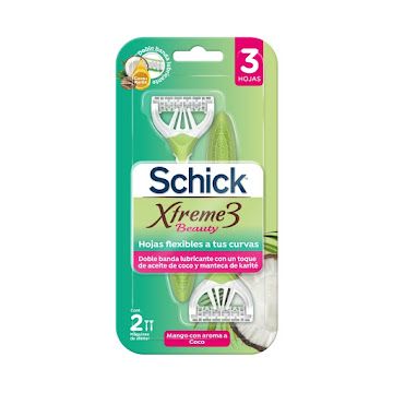Máquina De Afeitar Schick Xtreme 3 Beauty Mujer Blister x 2 und  