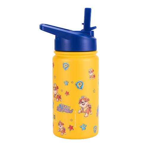 Termo para niños Jr + Paw Patrol Rubble Yellow Cubitt Bolsa x 1 Termo para niños Cubitt Jr + Paw Patrol: Hidratación divertida para niños. 414 ml, conserva frío 24h y caliente 12h. Con pajilla, acero inoxidable libre de BPA y tapa antifugas.