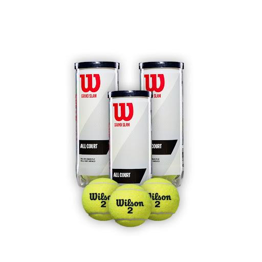 Combo Pelotas de Tenis Wilson Grand Slam Tarro 3P X 3T Wilson Tarros x 3 Pelotas de Tenis Wilson Grand Slam Tarro 3P X 3TDescubre las Pelotas de Tenis Wilson Grand Slam Tarro 3P, la elección perfecta para jugadores de todos los niveles. Estas pelotas son ideales para cualq