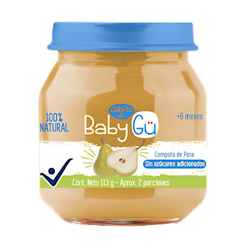 Compota Baby Gu Alpina Sabor Pera +6meses x 113 gr  