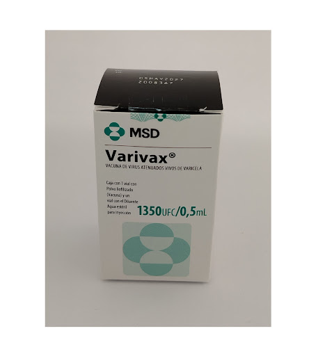 Varivax Vacuna De Virus Atenuados Vivos De Varicela 1350UFC MSD Caja x ...