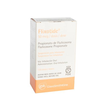 Flixotide Propionato de Fluticasona 50 mcg Gsk Inhalador x 120 Dosis  