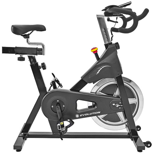 Bicicleta Spinning EVO Voltz Negro Resistencia Fricción perilla EVOLUTION FITNESS Unidad x 1 La bicicleta spinning Evo Voltz te impulsa a entrenar como un profesional, su chasis robusto y su sistema de bielas de 3 piezas con pedales de aluminio ofrecen una pedalada potente y estable, ajusta e