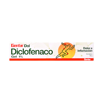 Diclofenaco Genfar Emulsión Gel 1% tubo x 50Gr  