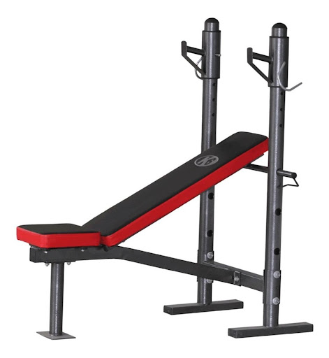 K6 Banco De Pesas Mod. Atlas 2 K6 Caja x 1 DESCRIPCIÓN DEL PRODUCTOCARACTERÍSTICAS:Posee soportes de altura ajustable para reposar las barras de musculación, Parales ajustables en 5 niveles para reposar barras, Estructura de acero de alta resi