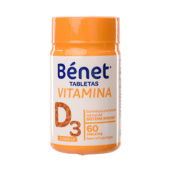 Bénet Vitamina D3 2000UI Frasco x 60 Tabletas  