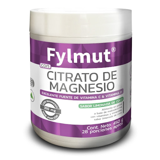 Citrato De Magnesio Fylmut Sabor Limonada Coco Fylmut Frasco x 450 gr