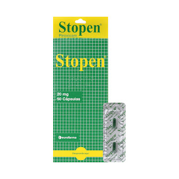 Stopen Piroxicam 20 mg Fracción Blíster x 2 Cápsulas  