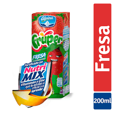 Refresco Alpina Fruper Fresa Nutri Mix x 200 ml  