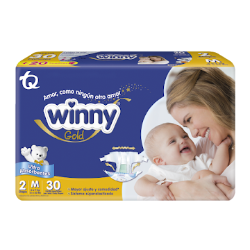 Pañales Winny Gold M Etapa 2 x 30 und  