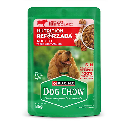 Comida Húmeda Para Perro Dog Chow Adulto Carne Sobre x 85 gr